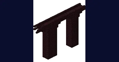 A cutaway view of a Nether Fortress showing its bridges, corridors and blaze spawner